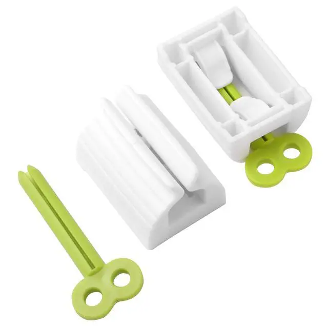 Alt view image 3 of 6 - 2pcs Rolling Tube Toothpaste Squeezer Toothpaste Seat Holder Stand for Bathroom Accessories1Blue1Gree