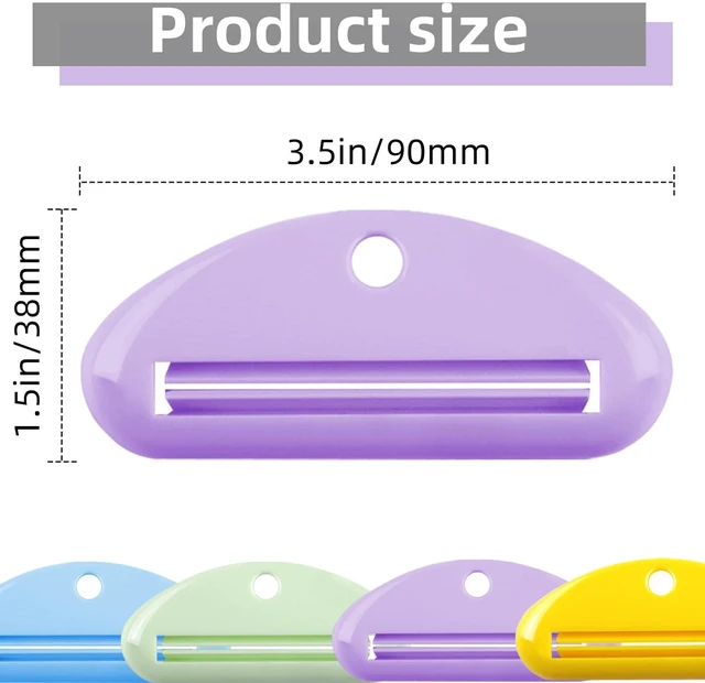 Alt view image 3 of 7 - 4Pcs Toothpaste Squeezer,Plastic Toothpaste Tube Squeezer Toothpaste Dispenser Hanging Toothpaste Clip Toothpaste Holder for Bathroom,Suitable for Toothpaste Cream Cosmetics and Paint(Colorful)