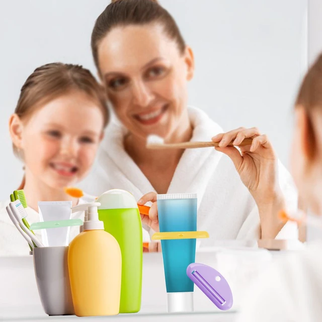 Alt view image 5 of 7 - 4Pcs Toothpaste Squeezer,Plastic Toothpaste Tube Squeezer Toothpaste Dispenser Hanging Toothpaste Clip Toothpaste Holder for Bathroom,Suitable for Toothpaste Cream Cosmetics and Paint(Colorful)