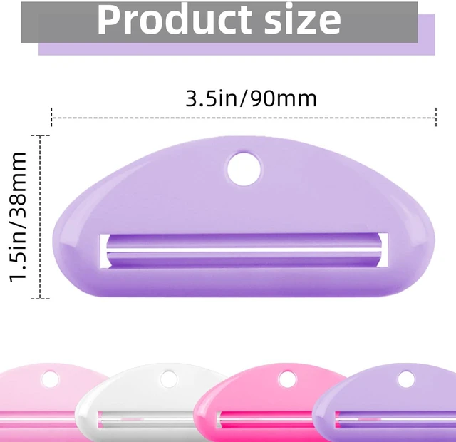 Alt view image 3 of 7 - 4 Pcs Toothpaste Squeezer,Plastic Toothpaste Tube Squeezer Toothpaste Dispenser Hanging Toothpaste Clip Toothpaste Holder for Bathroom,Suitable for Toothpaste Cream Cosmetics and Paint(Colorful)