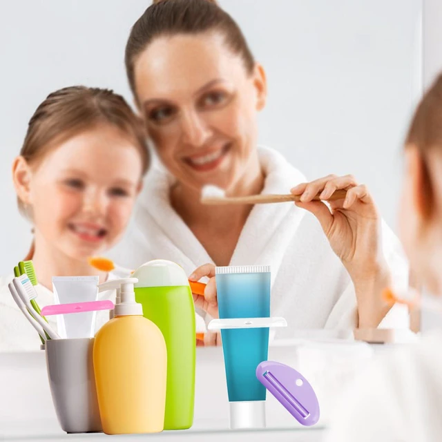 Alt view image 5 of 7 - 4 Pcs Toothpaste Squeezer,Plastic Toothpaste Tube Squeezer Toothpaste Dispenser Hanging Toothpaste Clip Toothpaste Holder for Bathroom,Suitable for Toothpaste Cream Cosmetics and Paint(Colorful)
