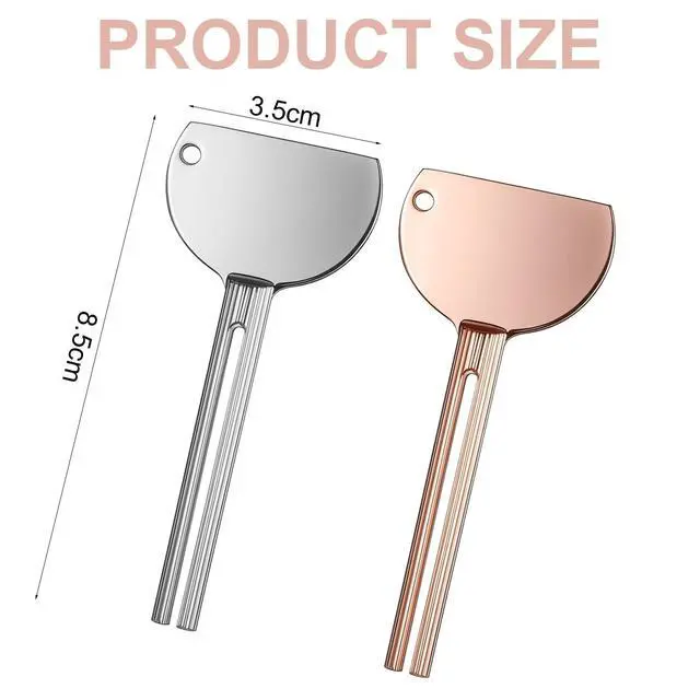 Alt view image 2 of 6 - Toothpaste Tube Squeezer Tooth Pastetooth Paste Squeeze Metal Tube Key Roller Color Tube Wringer Squeezers Manual Dispenser Tool to Saving Toothpaste Facial Cleanser Creams Paint 2 Pcs