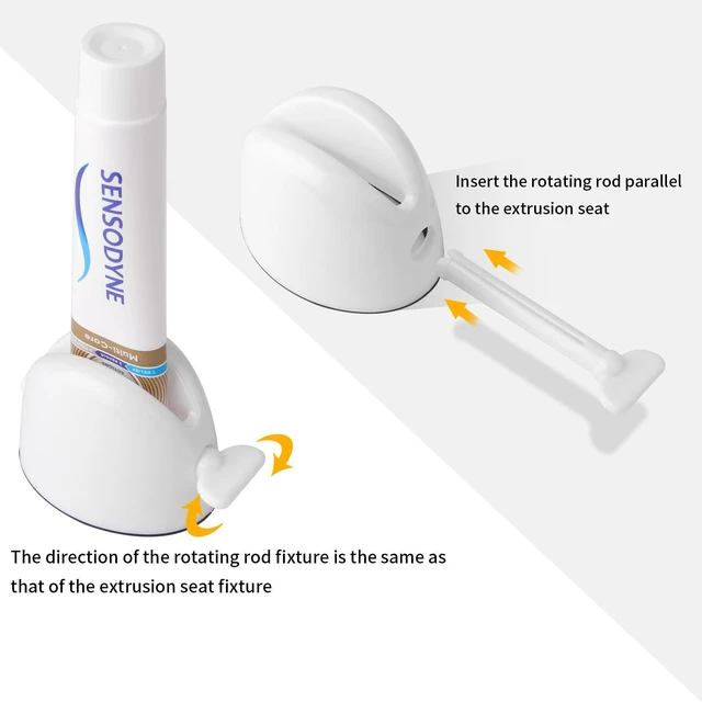 Alt view image 2 of 7 - Toothpaste Stand,Rolling Tube Toothpaste Squeezer Toothpaste Seat Holder Stand for Bathroom Accessories