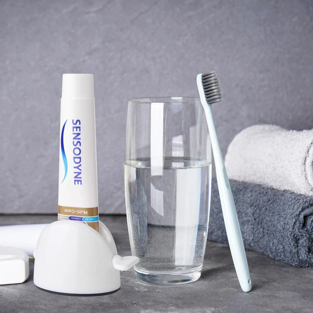 Alt view image 5 of 7 - Toothpaste Stand,Rolling Tube Toothpaste Squeezer Toothpaste Seat Holder Stand for Bathroom Accessories