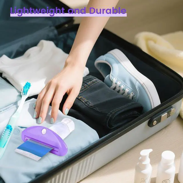 Alt view image 5 of 6 - Toothpaste Tube Squeezer Dispenser, 4 PCS Tooth Paste Clips | Hanging Roller Squeezer Holder for Saving Toothpaste, Facial Cleanser Creams Paint, Assorted Colors