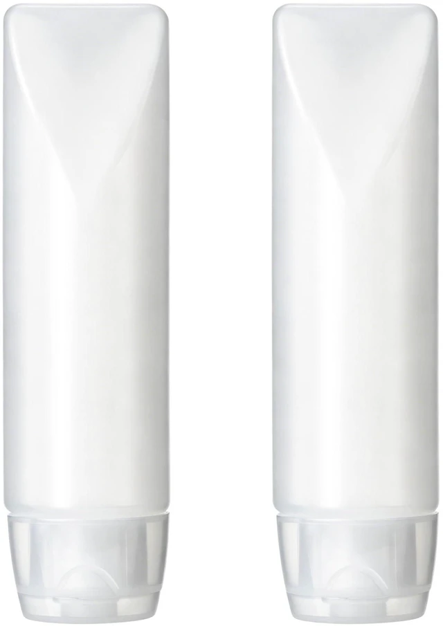 Main image of 2pcs 1oz Squeeze Travel Bottles, Plastic Empty Refillable Tubes Pump Dispensers, Clear Travel Bottles Containers Accessories for Toiletries Makeup Cosmetic Toothpaste