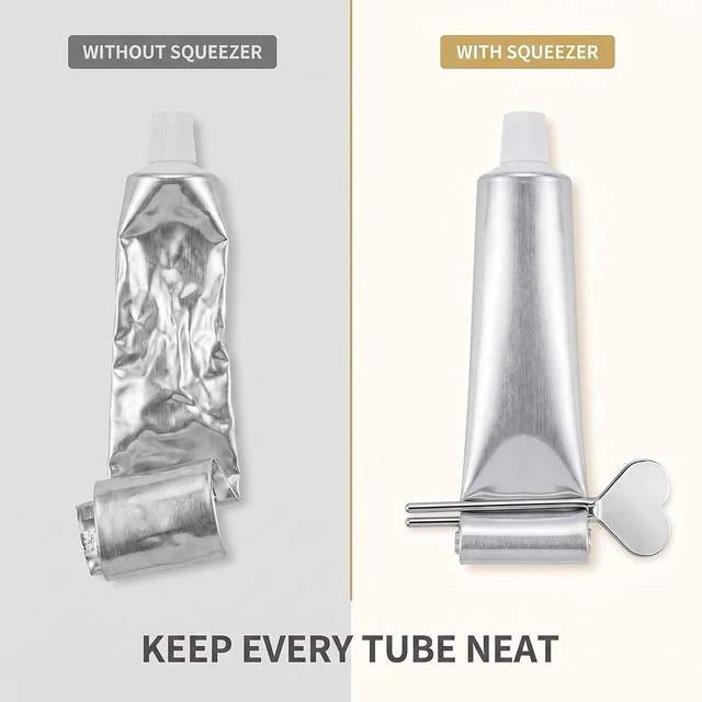 Alt view image 7 of 7 - 2Pcs Gold Toothpaste Tube Key, Stainless Steel Toothpaste Roller Tube Wringer, Key Tooth Paste Squeezer, Metal Squeezer Suitable for Save, Creams, Paint, Cosmetic, Hair Dye