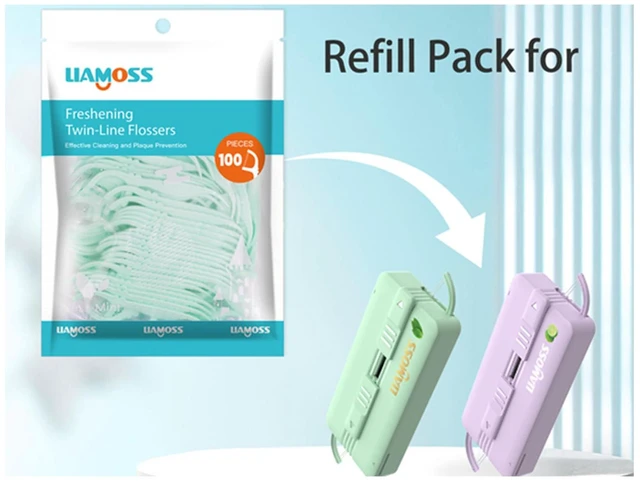 Alt view image 4 of 7 - Mint Twin Line Dental Flossers wiht Ultra Light Handy 2 Case,Storage 220 Count Mint Flavor High Stretch Floss Picks,Soft Toothpicks Sticks,Dental Tools for Clean Teeth,Travel Floss Case(White)
