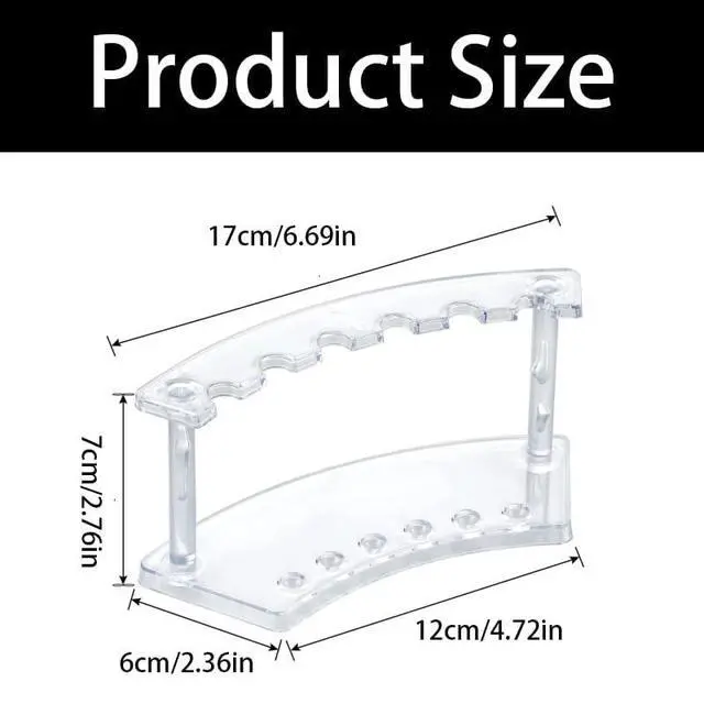 Alt view image 2 of 5 - 3 Pcs Acrylic Pen Display Stand, 6-Slot Clear Pen Holder Rack for Makeup Brushes, Art Pens, Writing Tools - Desktop Organizer for Office, Home, Craft Shows
