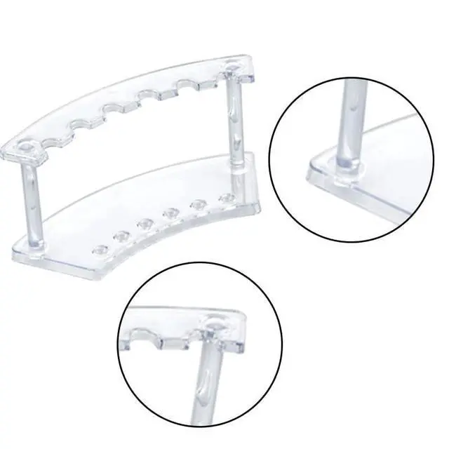 Alt view image 3 of 5 - 3 Pcs Acrylic Pen Display Stand, 6-Slot Clear Pen Holder Rack for Makeup Brushes, Art Pens, Writing Tools - Desktop Organizer for Office, Home, Craft Shows