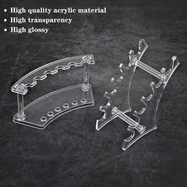 Alt view image 3 of 7 - 4 Pieces Pen Display Stand Acrylic pen Holder Clear Pen Stand Rack Organizer Nail Brush Holder Stand for Make Up Brush | Multi-style Holder for Makeup Brushes, Pens, Acrylic Display Rack