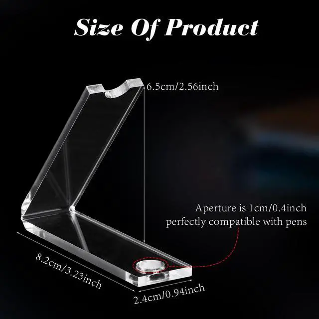 Alt view image 2 of 7 - 4 Pieces Acrylic Pen Holder Display Stand Transparent Makeup Brush Rack Organizer Clear Pen Stand Paintbrush Drying Rack for Home School Office or Store Use