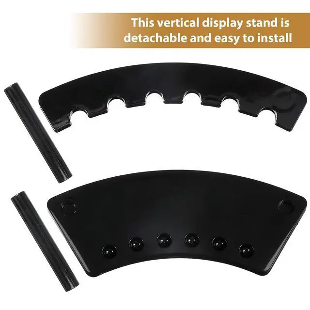 Alt view image 7 of 7 - 2 Pieces Pen Display, Fountain Pen Holder, 6-Slot Pens Display Rack Organizer for Makeup Brush, Eyebrow Pencil, Office, Home, And Store, Black
