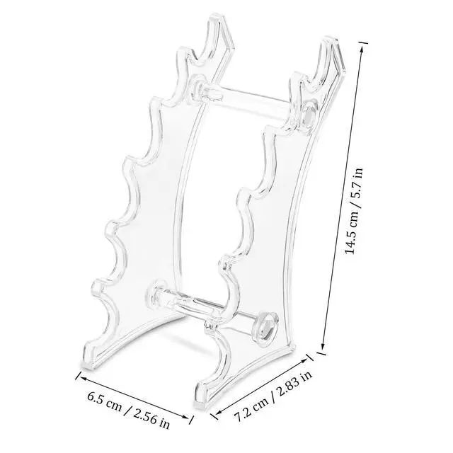 Alt view image 2 of 6 - Set of 4 Acrylic Pen Display Stand 6 Slots Holder for Makeup Brush | Clear Acrylic Organizer Stands, Eyebrow Pencil Rack for Vendor Events, Office Desk Storage, Makeup Brush Display