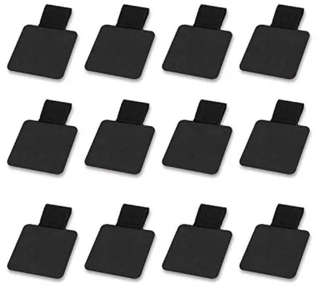 Main image of 12 Pack Notebook Pen Loop Holder Self-Adhesive Pen Holder Pencil Holders Elastic Loop Designed for Notebooks Journals Calendars (Black)