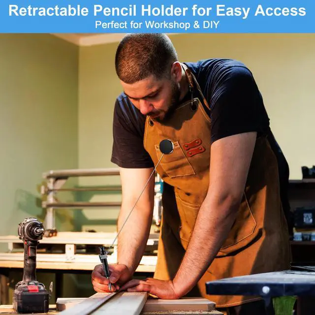 Alt view image 2 of 7 - 2 Pcs Heavy Duty Retractable Pull Pen Pencil Holder, 27.5 Inch Pen Lanyard Retractable with Belt Clip and Key Ring, Stretch Spring Pencil Holder for Carpenters, Construction Workers, Nurses, Waiters