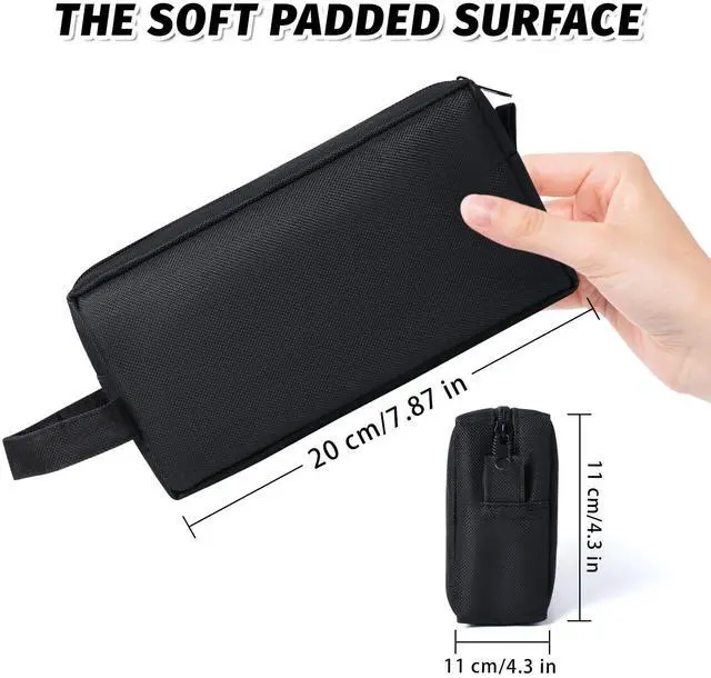 Alt view image 3 of 7 - Pencil Case, Large Capacity Pencil Pouch, Stationery Organizer Bag for Office College School, Cosmetic Bag For Teens Adults, Black