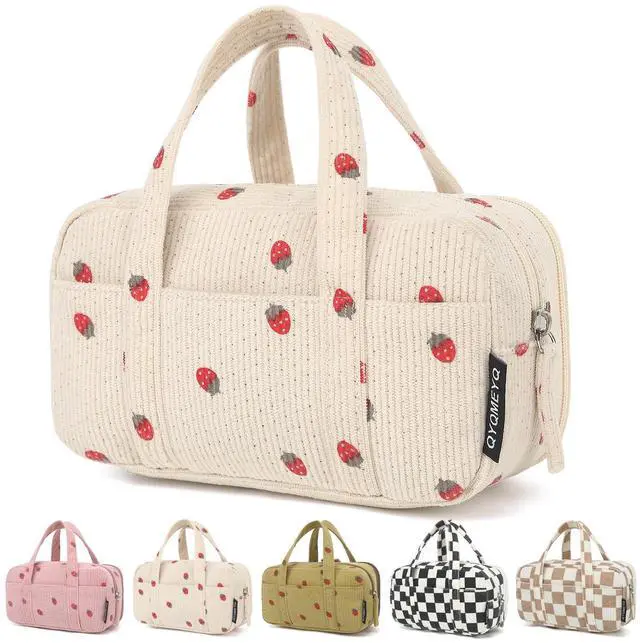 Main image of Large Pencil Case Pouch, Extra Big Pencil Bags with Zipper, Cute Corduroy Pencil Pouch with 5 Compartments, Pen Bag Wide Opening, Pencil Pouch Organizer, Pencil Box for Teen Girls Adults