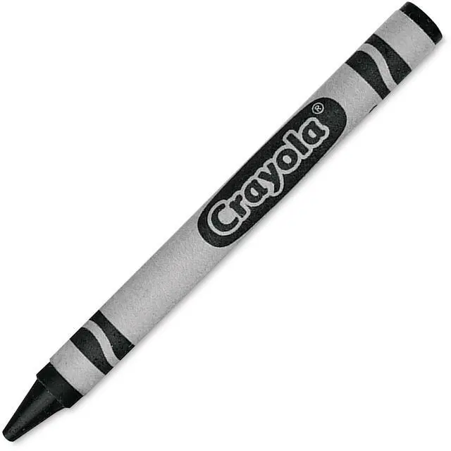 Main image of Crayons, Black, Single Color Crayon Refill, 12 Count Bulk Crayons, School Supplies