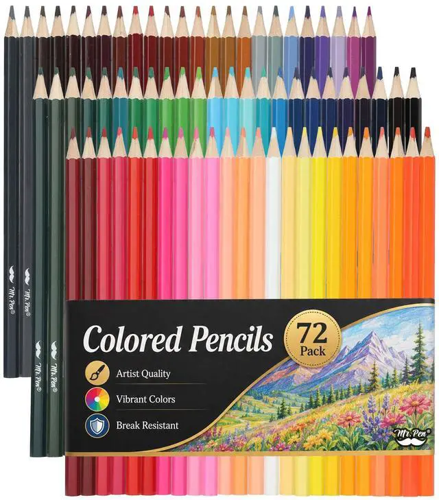 Main image of Colored Pencils, 72 Pack, Soft Core Pre-Sharpened | Color Pencils Bulk for Adult and Kids Coloring Book, Drawing, Sketching, Teacher Supplies, Classroom Prizes, Kids Party Favor