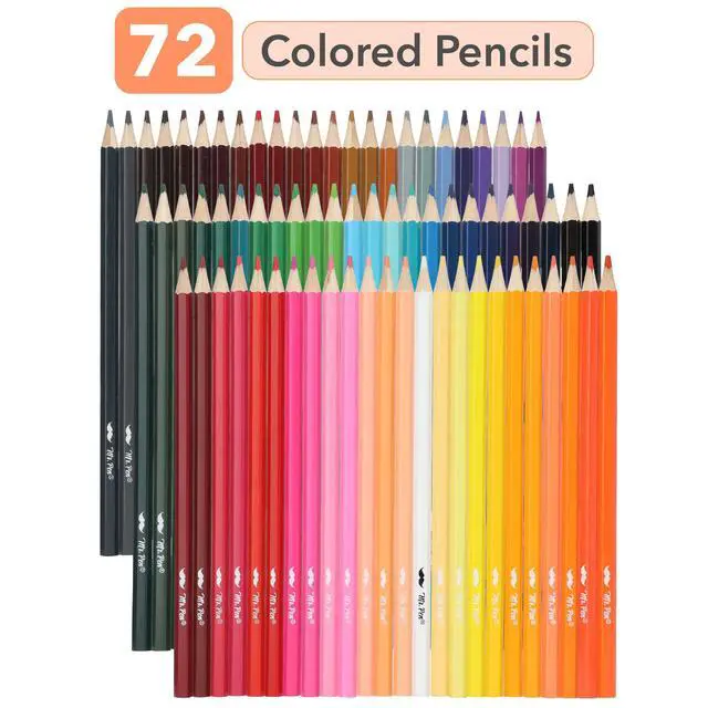Alt view image 2 of 7 - Colored Pencils, 72 Pack, Soft Core Pre-Sharpened | Color Pencils Bulk for Adult and Kids Coloring Book, Drawing, Sketching, Teacher Supplies, Classroom Prizes, Kids Party Favor