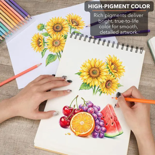 Alt view image 5 of 7 - Colored Pencils, 72 Pack, Soft Core Pre-Sharpened | Color Pencils Bulk for Adult and Kids Coloring Book, Drawing, Sketching, Teacher Supplies, Classroom Prizes, Kids Party Favor