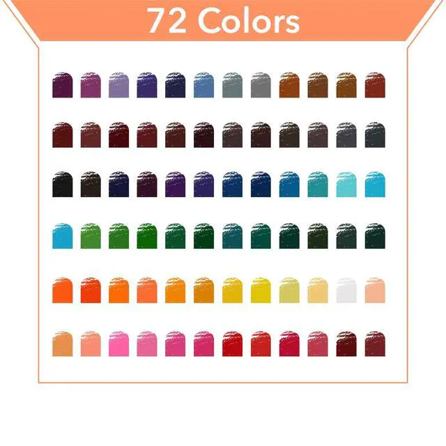 Alt view image 6 of 7 - Colored Pencils, 72 Pack, Soft Core Pre-Sharpened | Color Pencils Bulk for Adult and Kids Coloring Book, Drawing, Sketching, Teacher Supplies, Classroom Prizes, Kids Party Favor