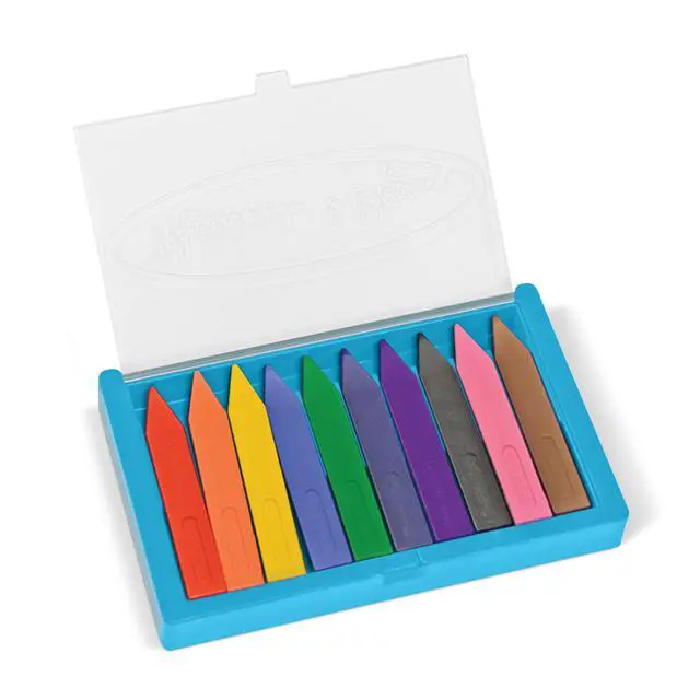 Alt view image 6 of 6 - Jumbo Triangular Crayons - 10-Pack, Non-Roll, Flip-Top Case