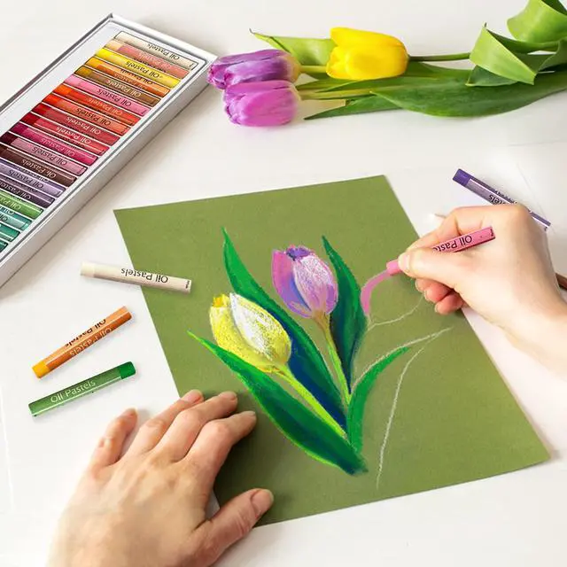 Alt view image 7 of 7 - Soft Pastels 25 Colors, Kids and Artists Oil Crayons
