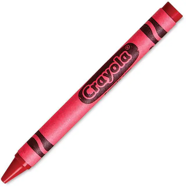 Main image of Non-Toxic Regular Single-Color Crayon Refill, 5/16 X 3-5/8 in, Red, Pack of 12