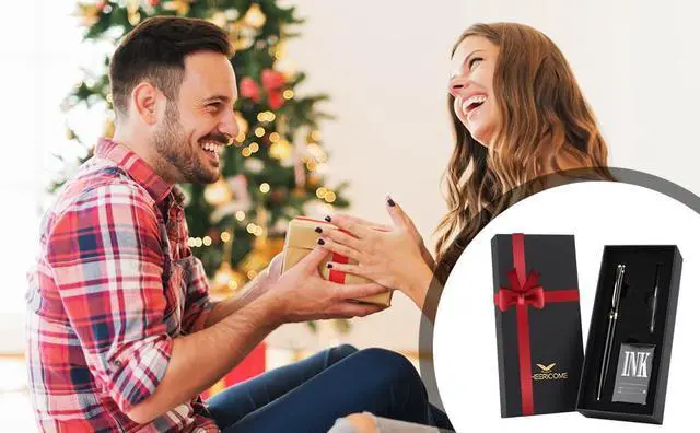 Alt view image 6 of 6 - Fountain Pen - Luxury Fountain pen set for Men & Women - Ink Pen for Smooth Writing - Fountain Pen Fine NibIncludes 10 Ink Cartridges and Ink Refill Converter - Red