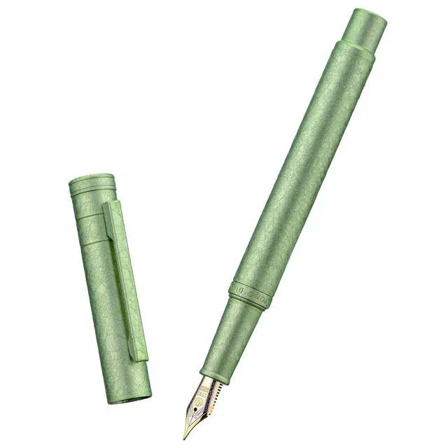 Alt view image 2 of 7 - 1851 Forest Fountain Pen Applegreen Ice Flowers, Extra Fine Nib Classic Design with Converter and Metal Pen Case
