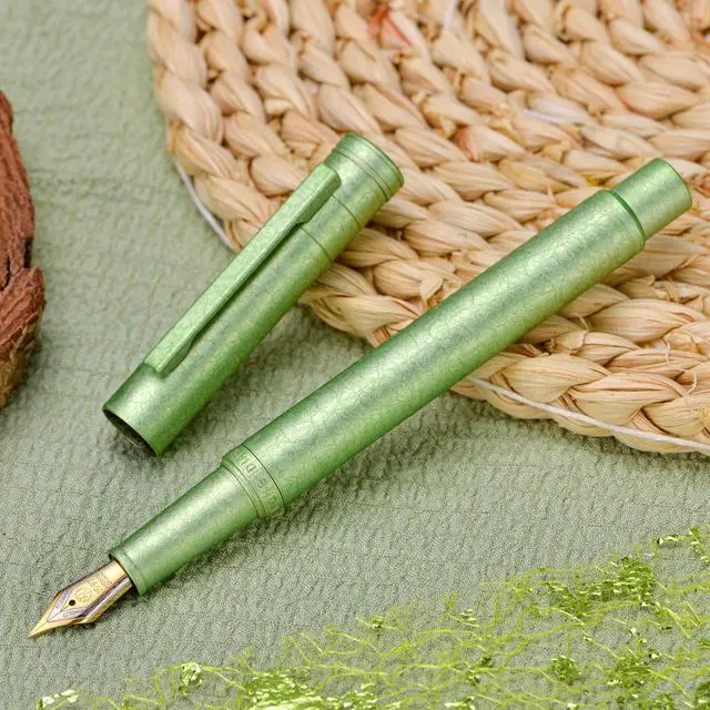 Alt view image 5 of 7 - 1851 Forest Fountain Pen Applegreen Ice Flowers, Extra Fine Nib Classic Design with Converter and Metal Pen Case