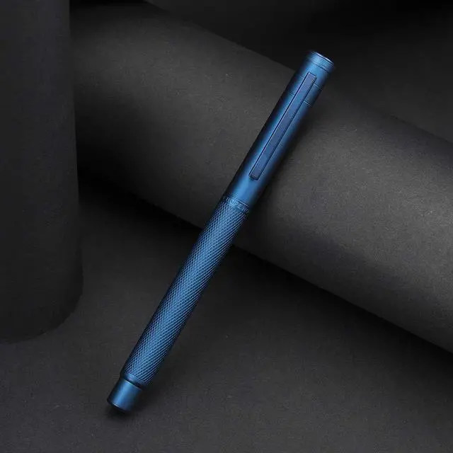 Alt view image 2 of 7 - Dark Blue Forest Fountain Pen Extra Fine Nib Classic Design with Converter and Metal Pen Case Set