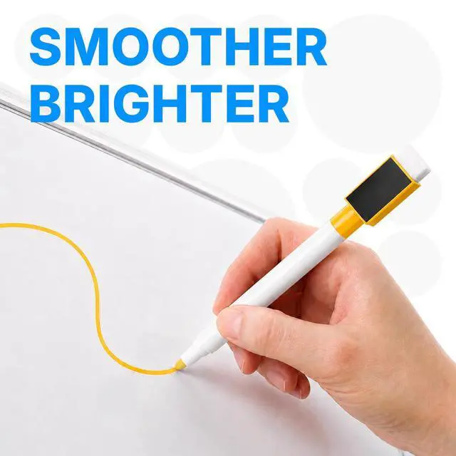 Alt view image 5 of 7 - 60 Pcs Dry Erase Markers, 8 Colors | Fine Tip, Magnetic, Low Odor, Whiteboard Markers with Eraser, Ideal for School, Office and Home