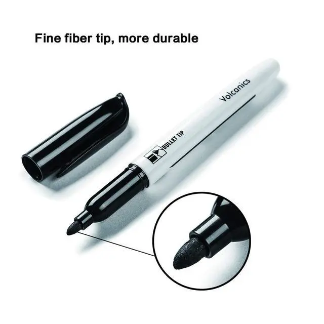 Alt view image 4 of 7 - Black Dry Erase Markers, Fine Tip, Low Odor, 30 Pack | Whiteboard Markers, Low Odor Dry Erase Pens, 30 Pack, Thin Point Black Markers for Whiteboards, Glass, Calendar, Office, Home