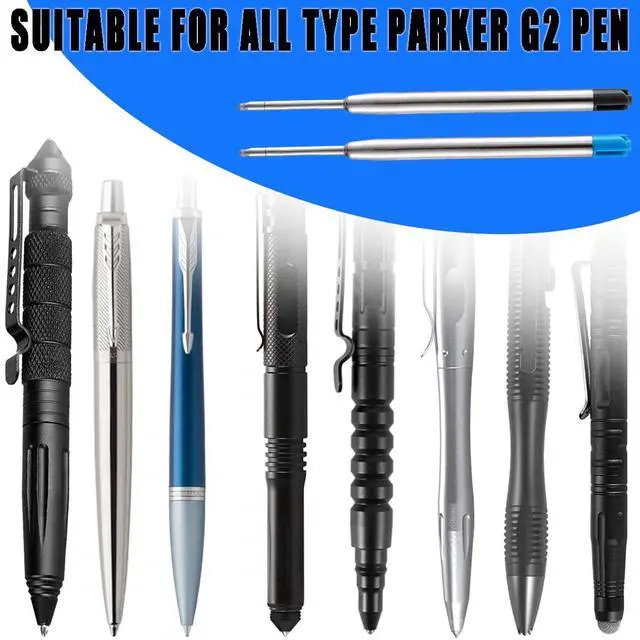 Alt view image 6 of 6 - Pen Refills, 3.9in Black Ink Pen Refills 1.0mm Replacement Ink for Ballpoint Pen Parker Pen Tactical Pen (10 Pack)