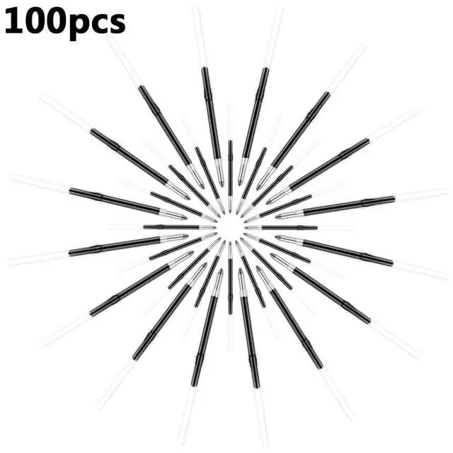 Alt view image 4 of 6 - 100 pcs 2.4inch/6.1cm Black Ink Beadable Pens Refills, Replaceable Pens Refills, for Plastic Bead Ballpoint Pen Ink Refills