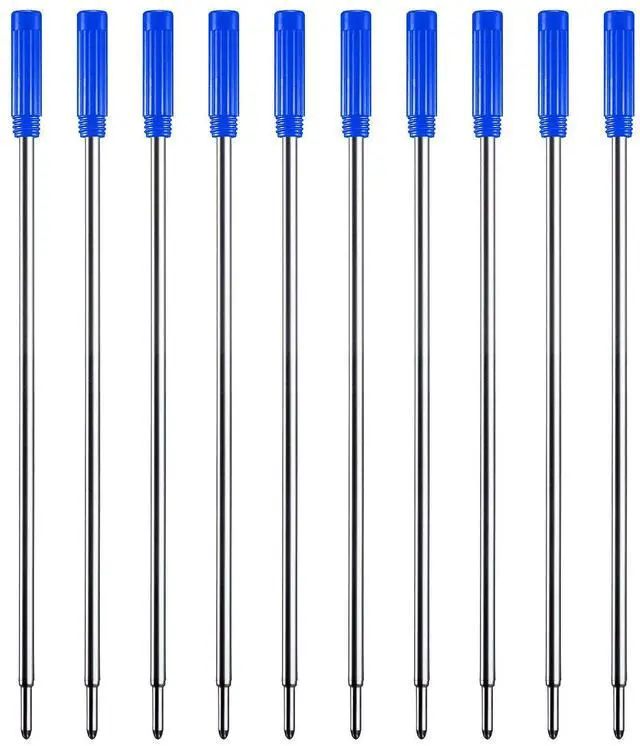 Main image of Blue Ink Refills (10pcs), Replaceable Pens Refills, 1mm Medium Tip - Blue
