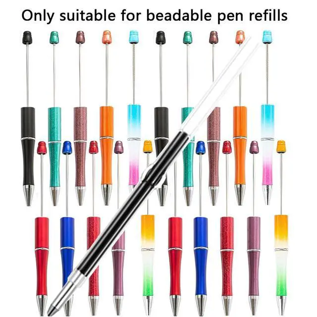 Alt view image 6 of 6 - 100pcs Beadable Pens Refills for Plastic Bead Ballpoint PenBeadable Pens Bulk RefillsBead Pens Refills (Black)