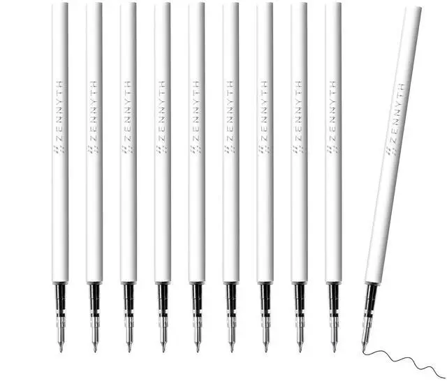 Main image of Gel Pen Refills 0.5 for Click pens, Quick Drying Ink Pen Refills Black Smooth Writing Pens for Journaling School/Office Supplies (0.5 MM Fine Tip Ink Cartridge, Pack of 10)