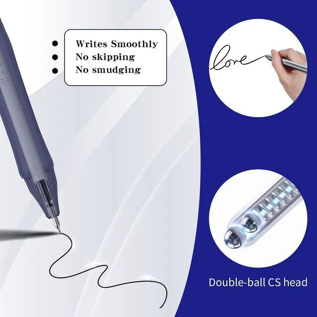 Alt view image 5 of 7 - Gel Pen Refills 0.5 for Click pens, Quick Drying Ink Pen Refills Black Smooth Writing Pens for Journaling School/Office Supplies (0.5 MM Fine Tip Ink Cartridge, Pack of 10)