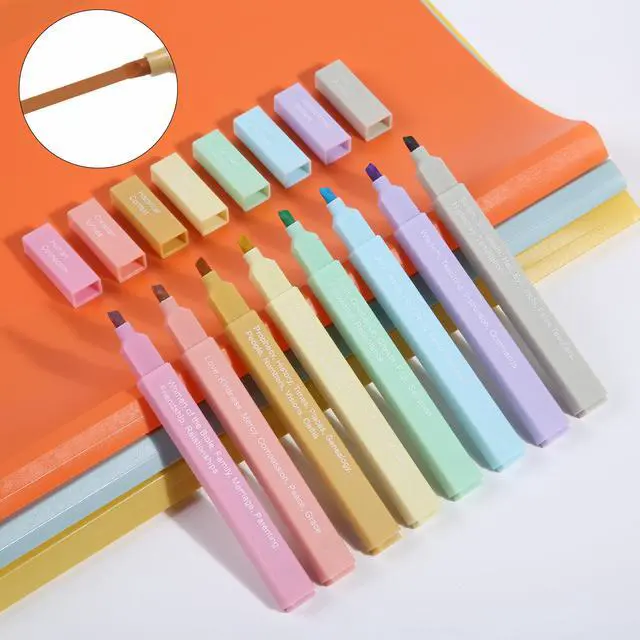 Alt view image 7 of 7 - Bible Highlighters with Color-Coding System, 8 Pack | Soft Chisel Tip, Aesthetic Highlighters Assorted Colors