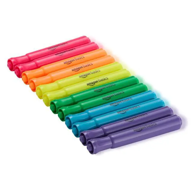 Alt view image 5 of 5 - Tank Style Highlighters, Chisel Tip, Bible Highlighter, Office and School Supplies, 12 Pack, Assorted Colors