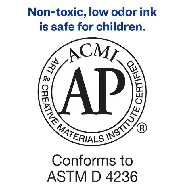 Alt view image 7 of 7 - Marks A Lot® Permanent Markers, Regular Desk-Style Size, Chisel Tip, 4 Assorted Markers (07905)