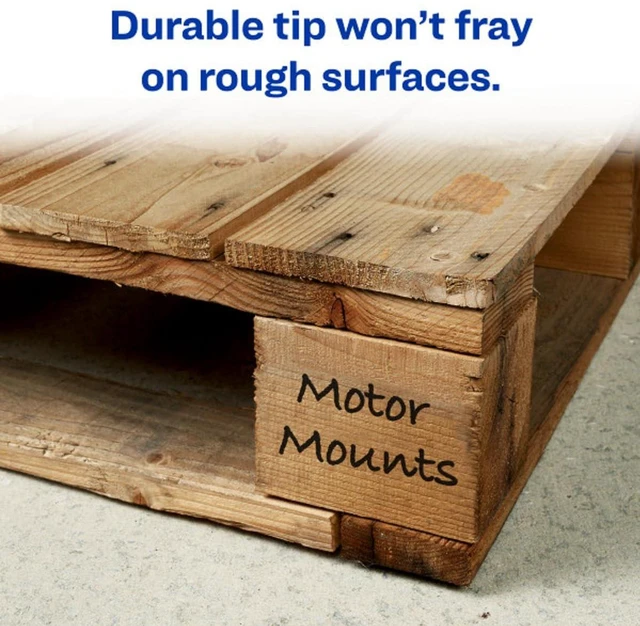 Alt view image 4 of 6 - Marks A Lot Permanent Markers, Regular Desk-Style Size, Chisel Tip, 2 Black Markers (07902)