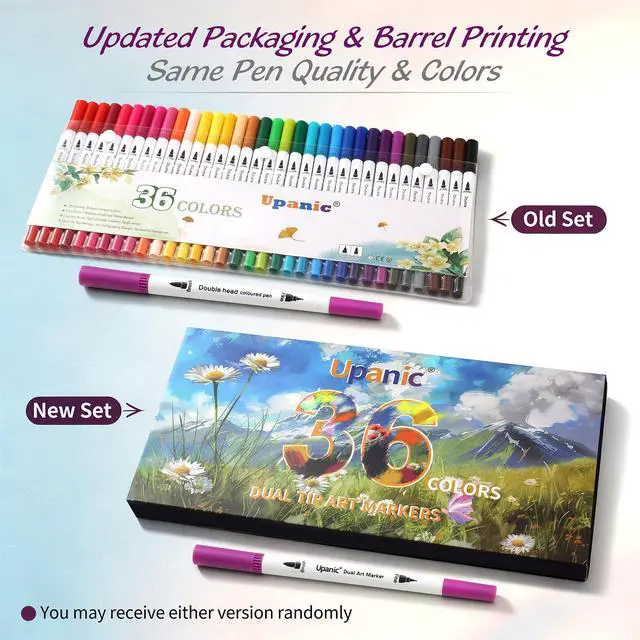 Alt view image 2 of 7 - 36 Art Markers for Adult Coloring Books, Art Supplies, DualTip | Fine & Watercolor Brush Pens for Lettering Drawing Journaling Calligraphy, Back-to-School Gifts for Teens Girls