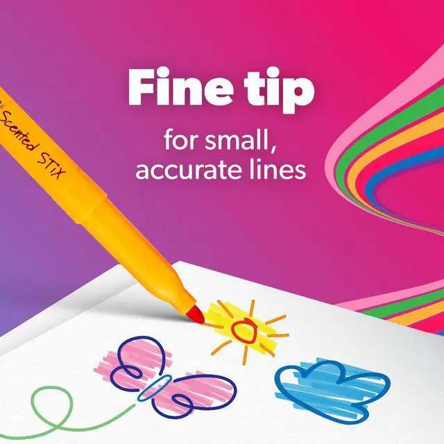 Alt view image 4 of 5 - Scented Stix Markers, Fine Tip, 10 Count - Fun for Kids, Coloring, Spark Creativity, Arts & Crafts