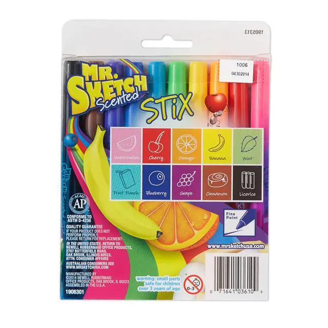 Alt view image 5 of 5 - Scented Stix Markers, Fine Tip, 10 Count - Fun for Kids, Coloring, Spark Creativity, Arts & Crafts