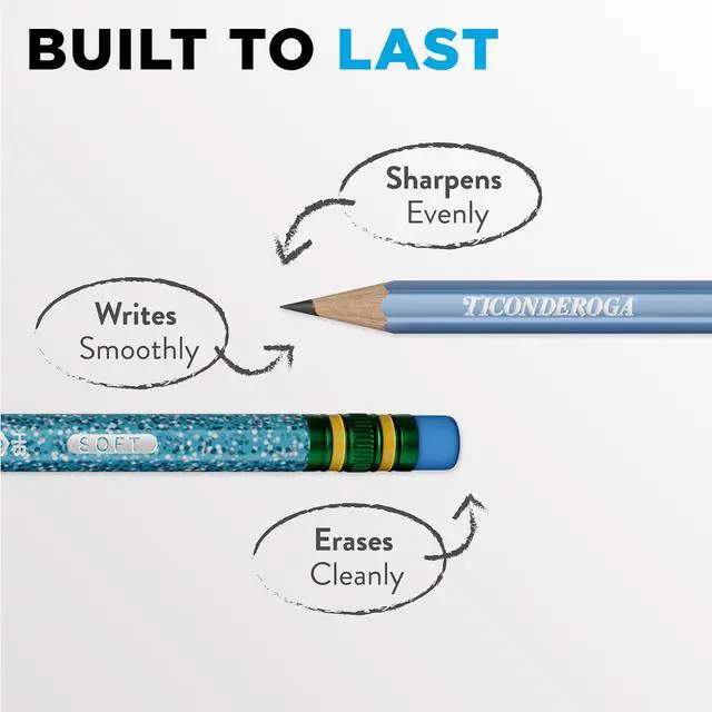 Alt view image 4 of 7 - Wood-Cased Pencils Pre-Sharpened, Arctic Blues, 10 Count | Ideal for writing, drawing, schoolwork, classrooms and office use